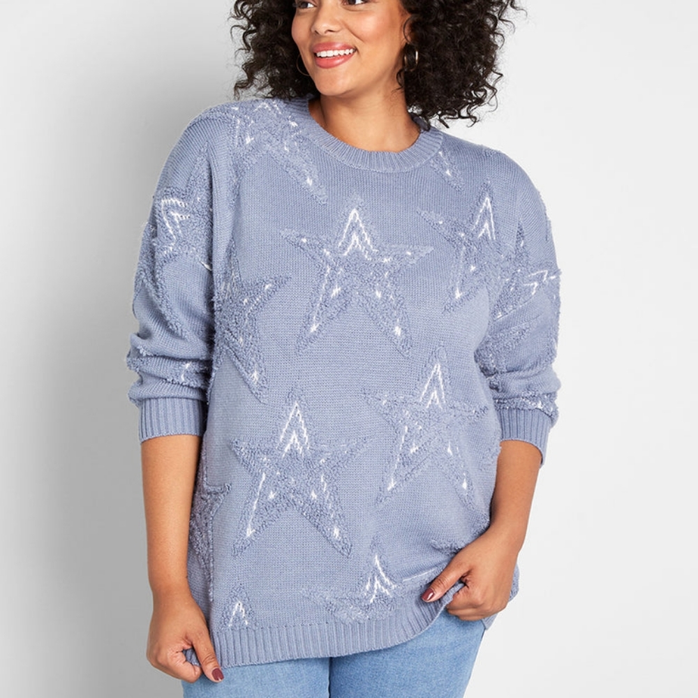 Modcloth Rising Star Textured Sweater